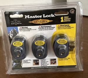 Master Lock GunLock Trigger Locks 3 Pack & 6 Keys All 3 Keyed Alike New & Sealed
